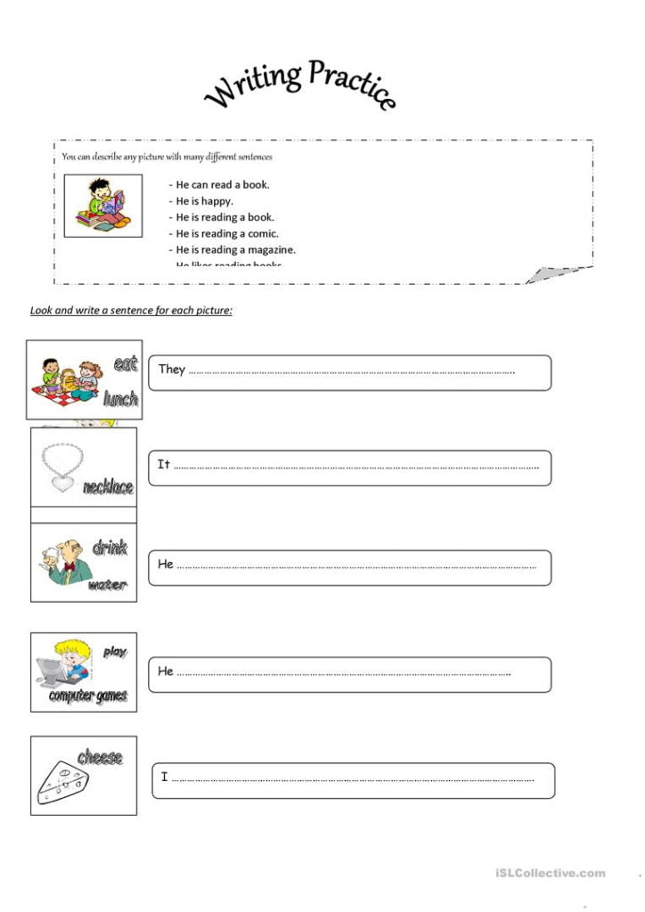 Learning To Write Sentences Worksheets