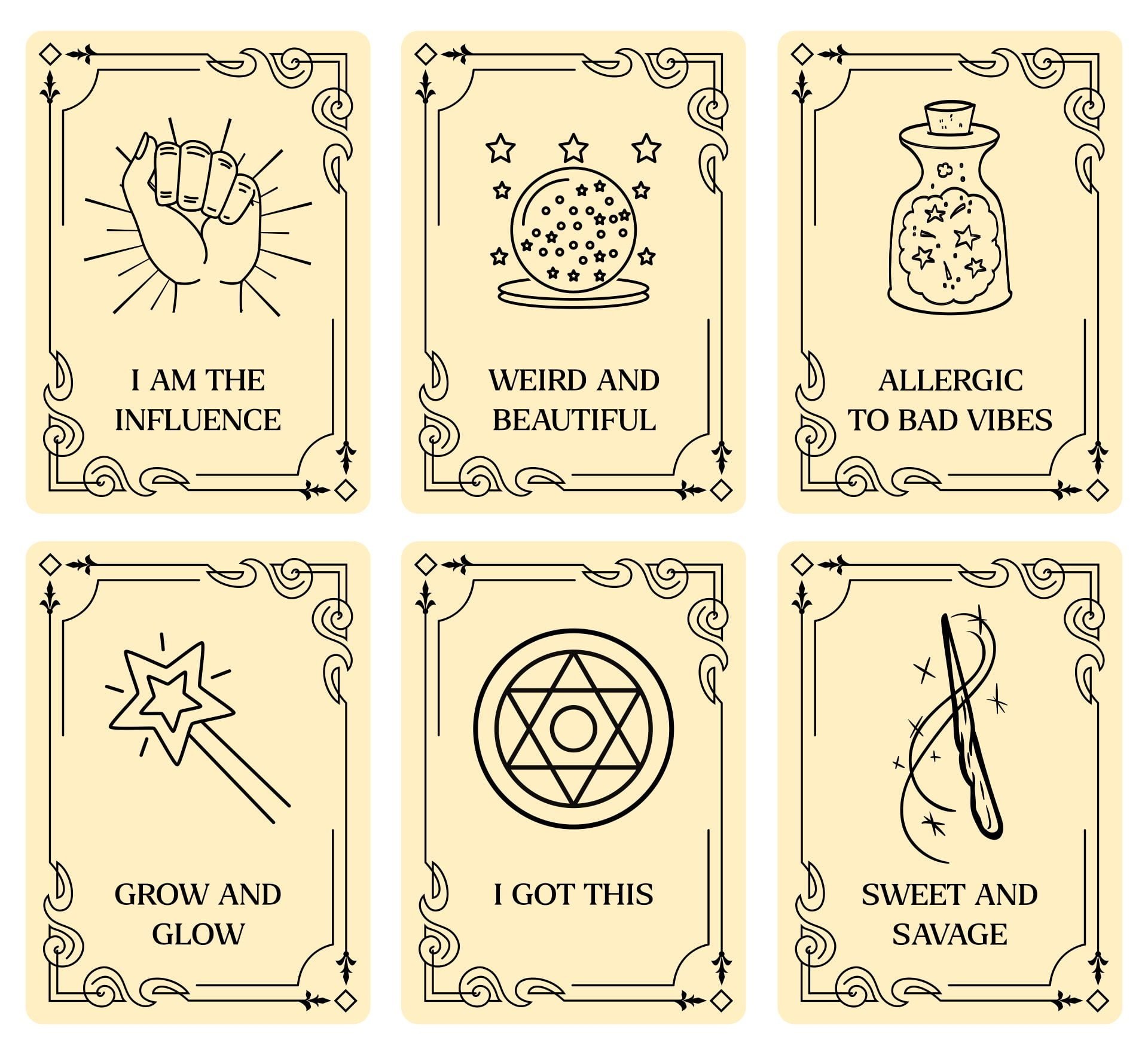 10 Best Color Yourself Tarot Cards Printable Printablee