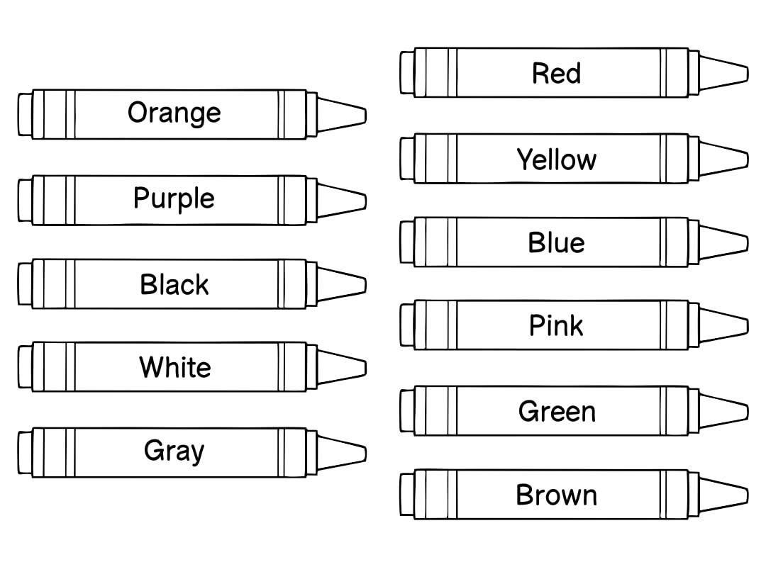 Free Printable Crayon Template - Free Printable