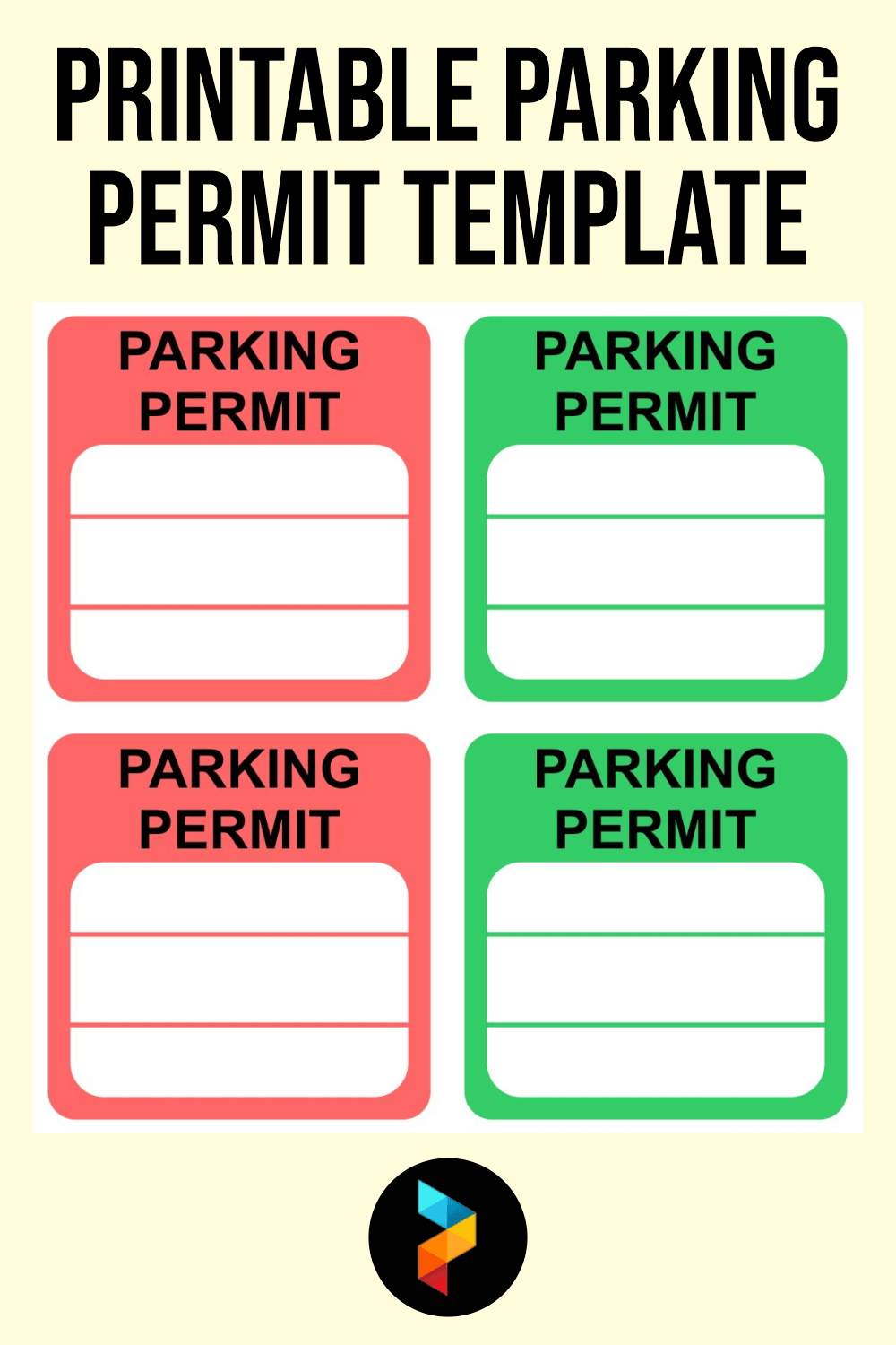 10 Best Free Printable Parking Permit Template Tag Template Free Template Printable Templates Printable Free