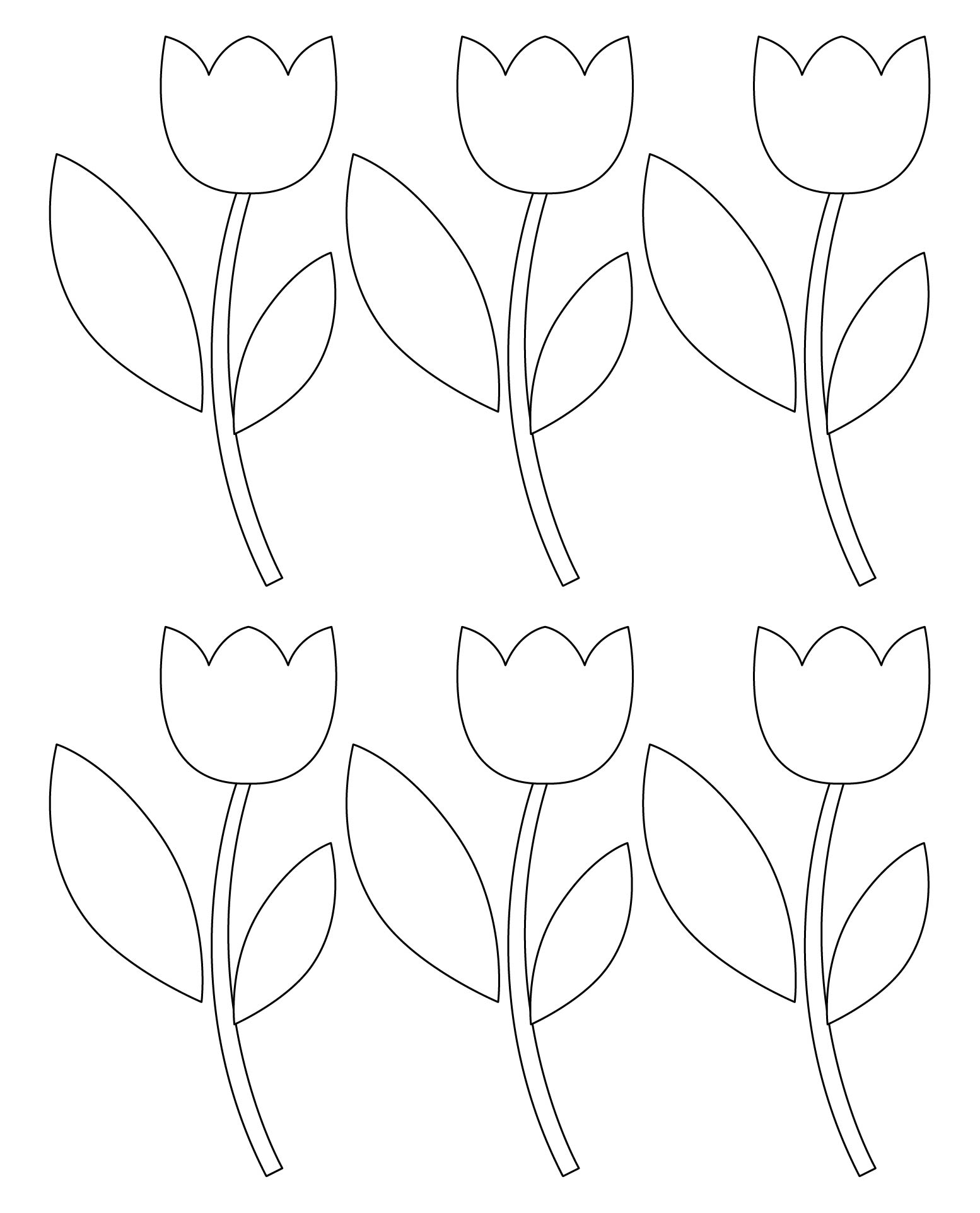 10 Best Free Printable Tulip Stencil Printablee