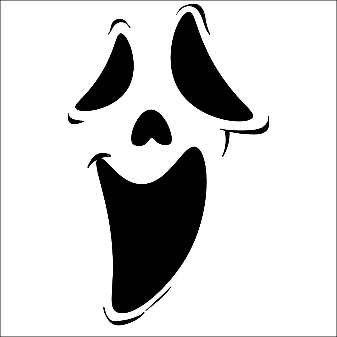 10 Best Ghost Face Template Printable Printablee