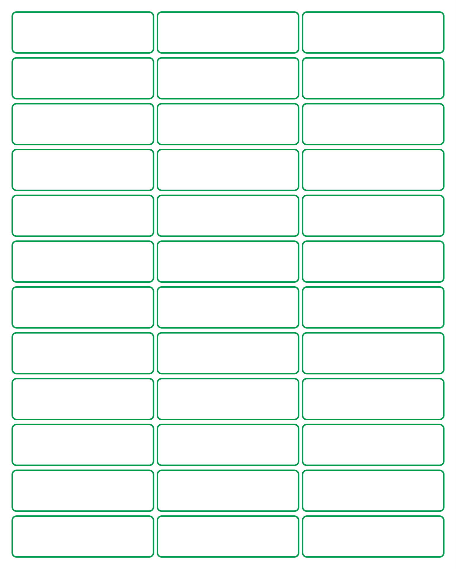 Printable Tab Inserts Template
