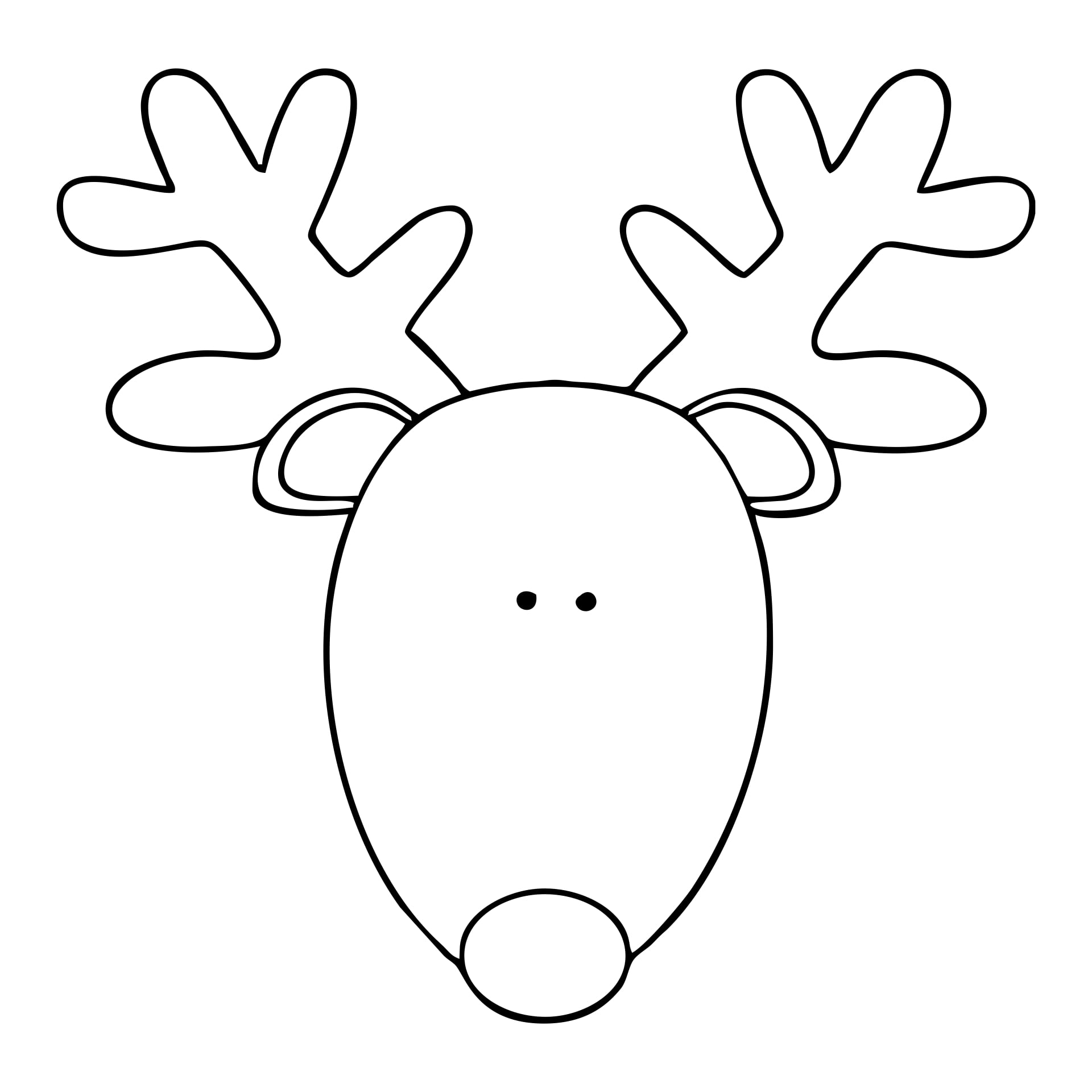 Free Printable Reindeer Template