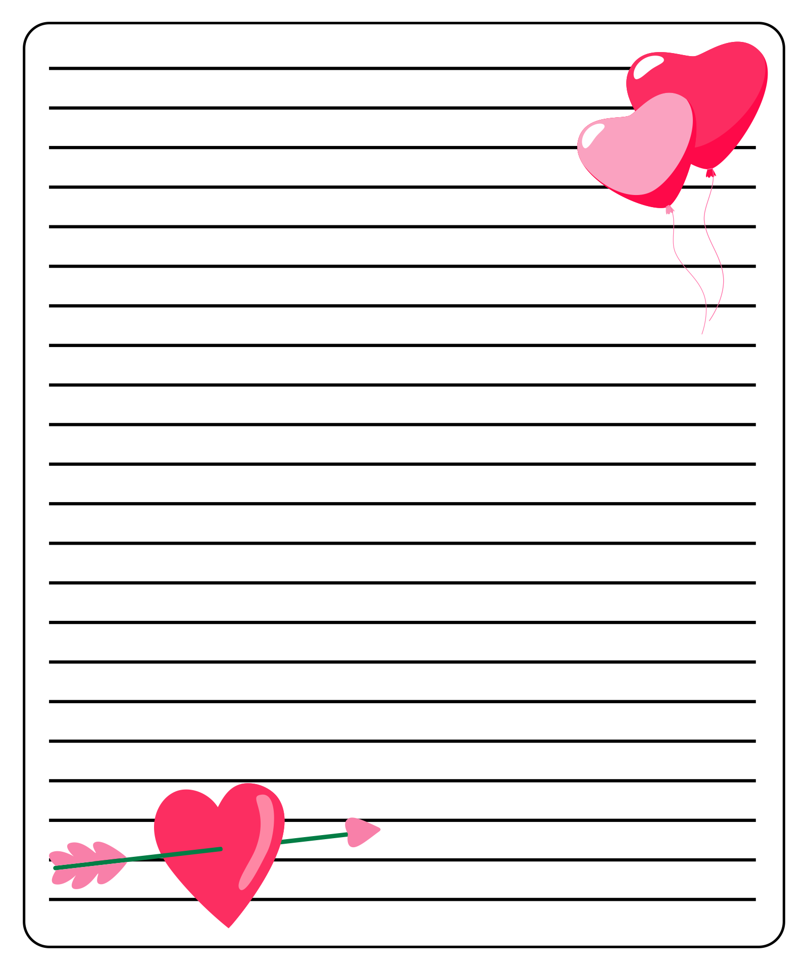 10 Best Printable Valentine Letter Templates Printablee
