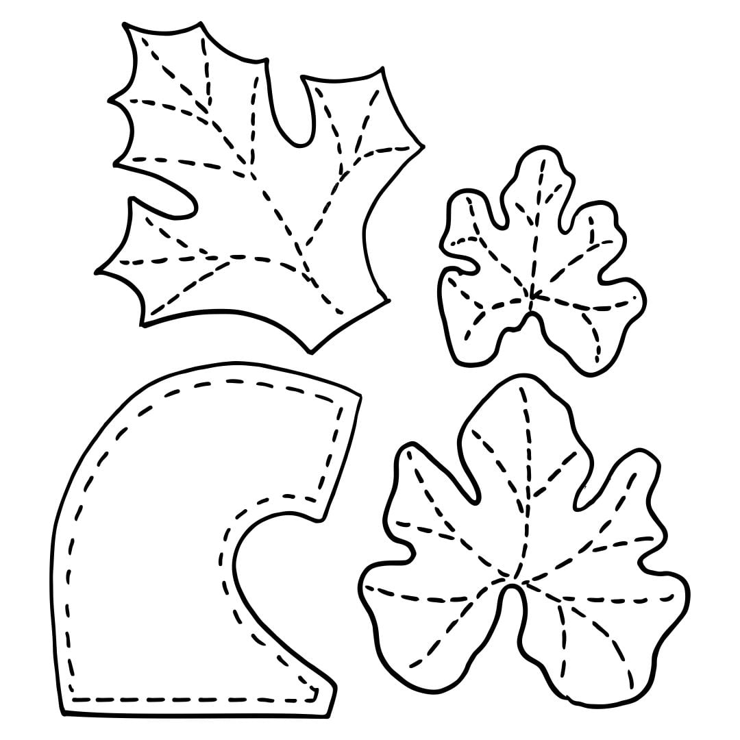 10 Best Pumpkin Leaf Template Printable Printablee