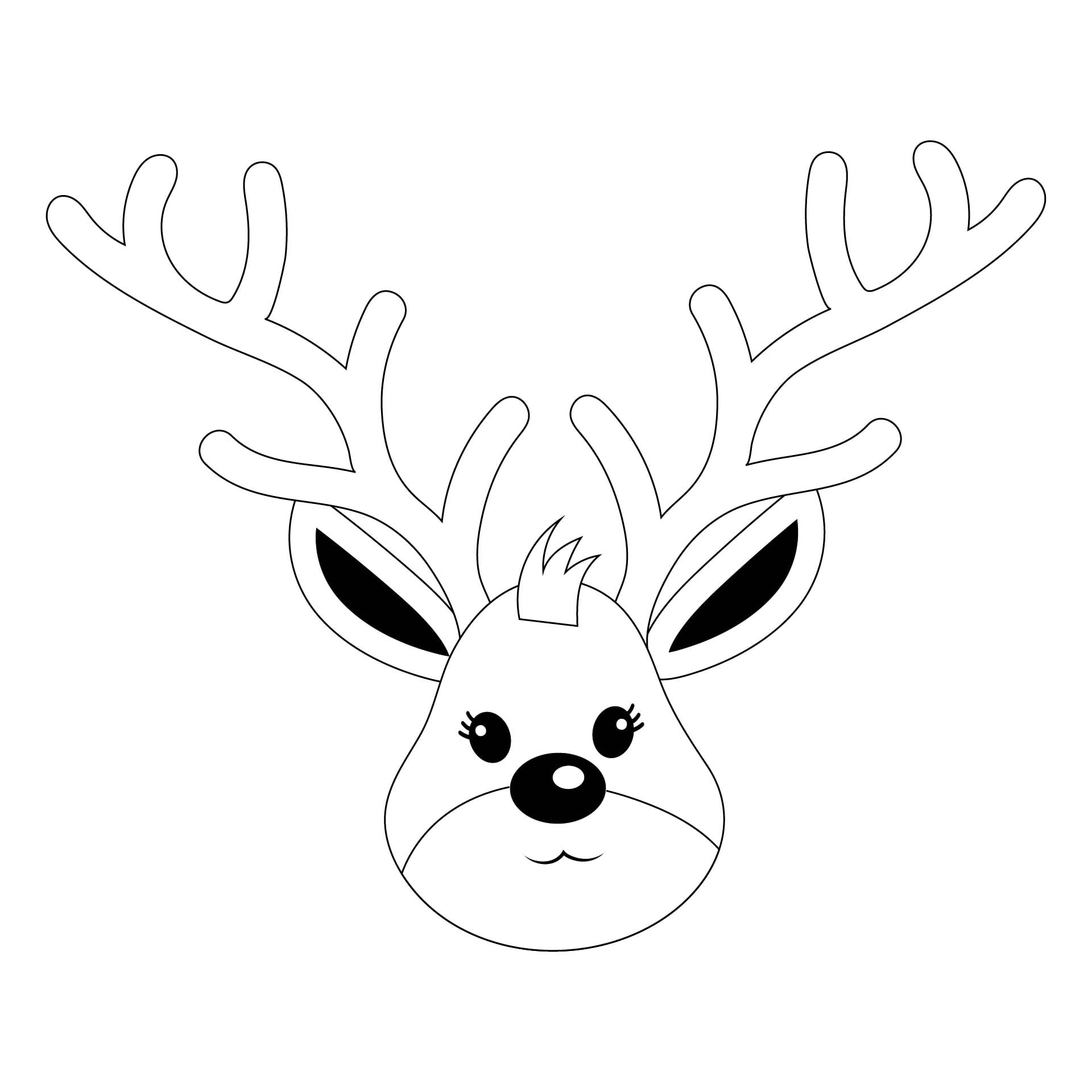 10 Best Reindeer Free Printable Faces Printablee