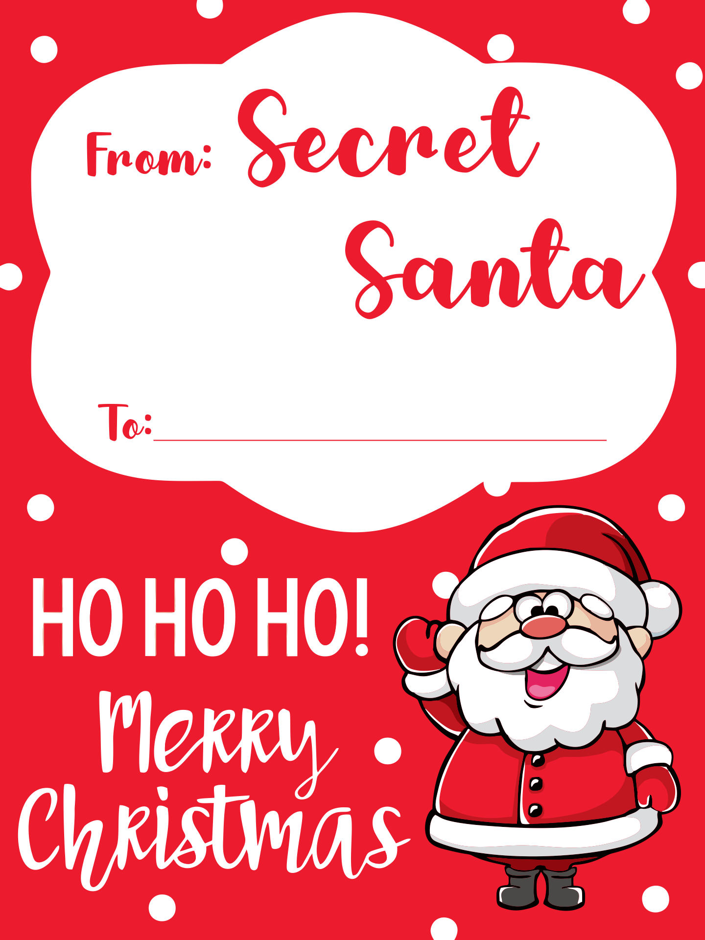 10 Best Secret Santa Gift Tags Printable Printablee