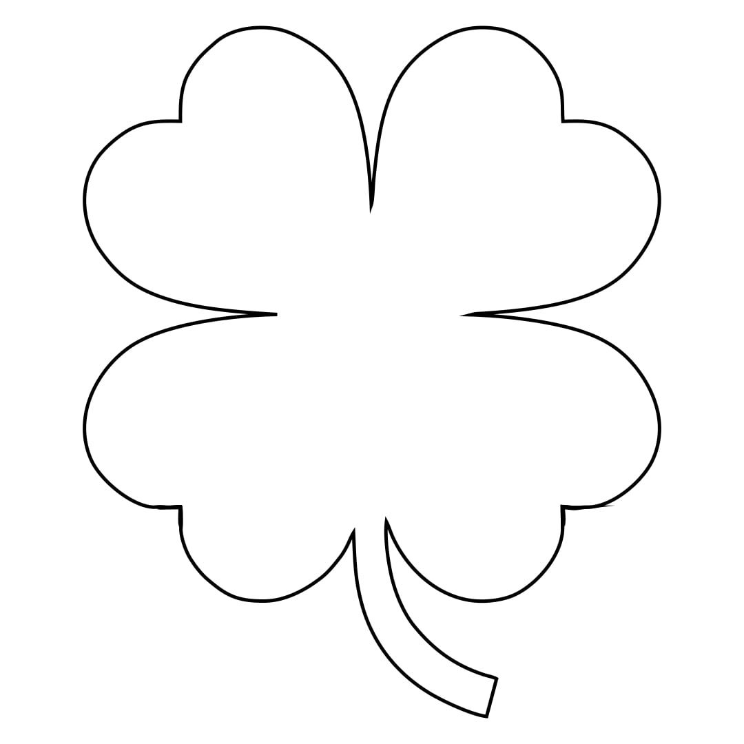 Large Shamrock Template Printable Free