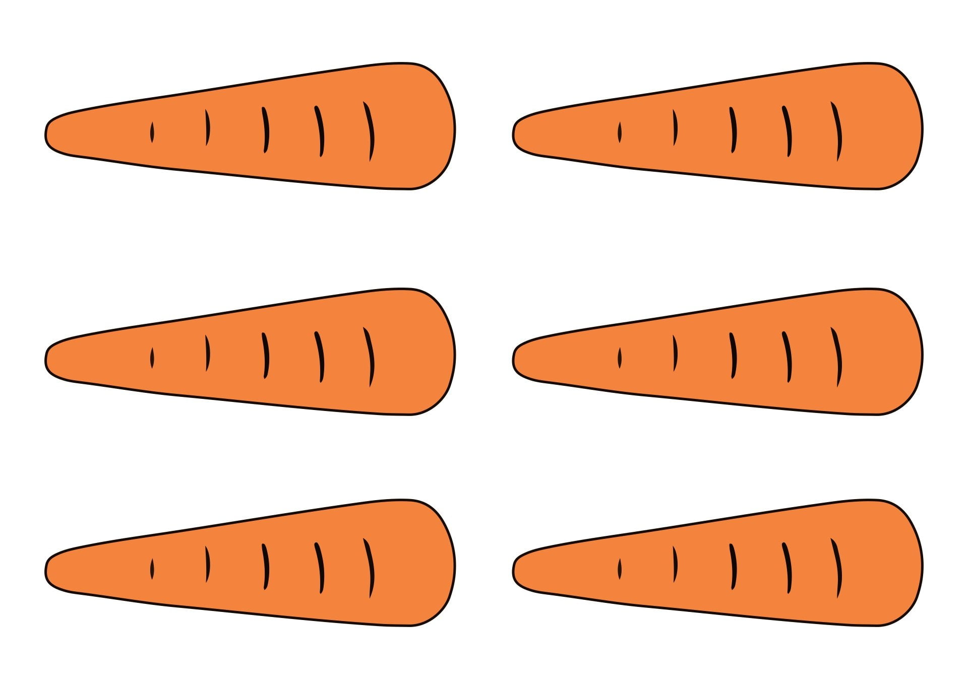 Printable Snowman Carrot Nose Template