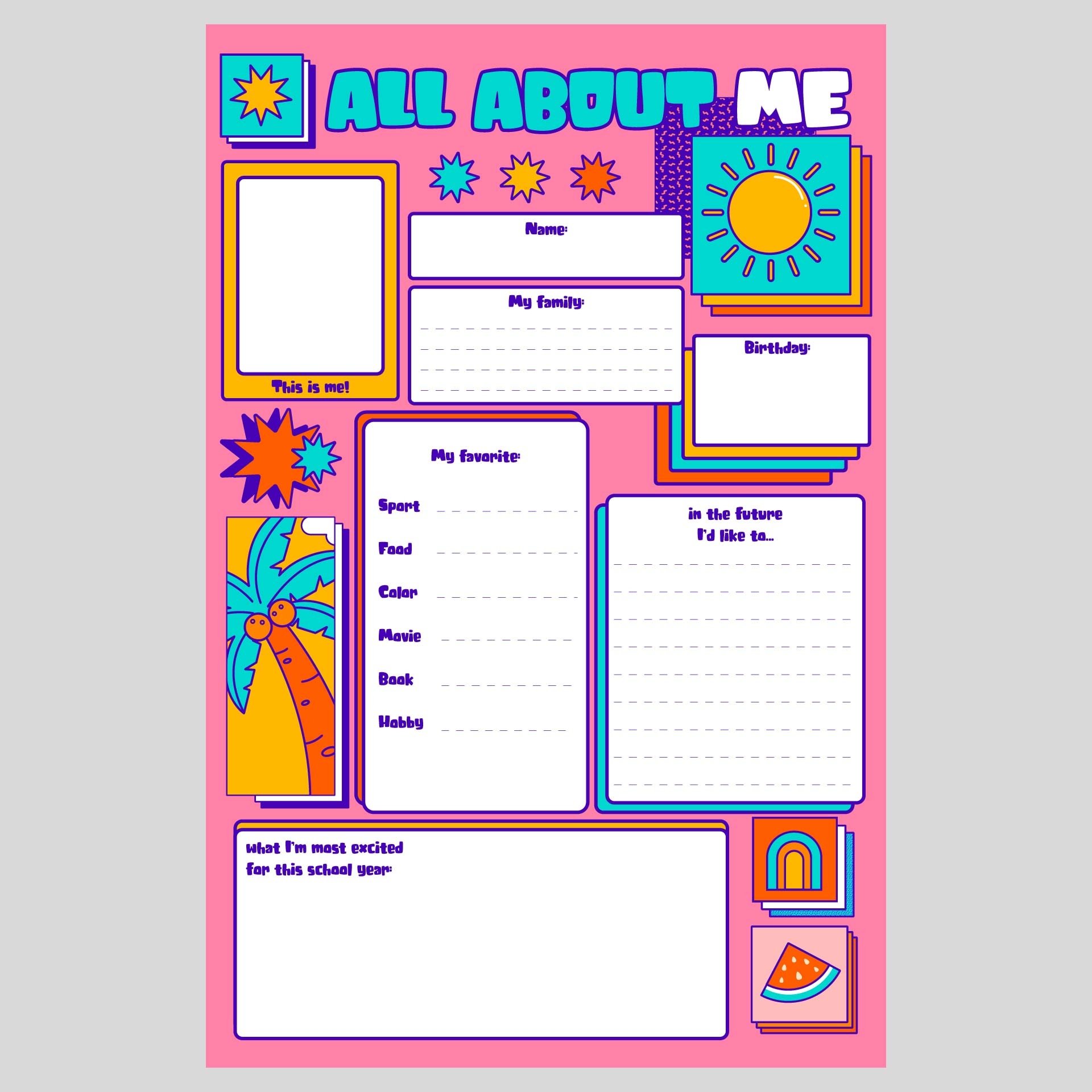 10 Best Student All About Me Printable Printablee