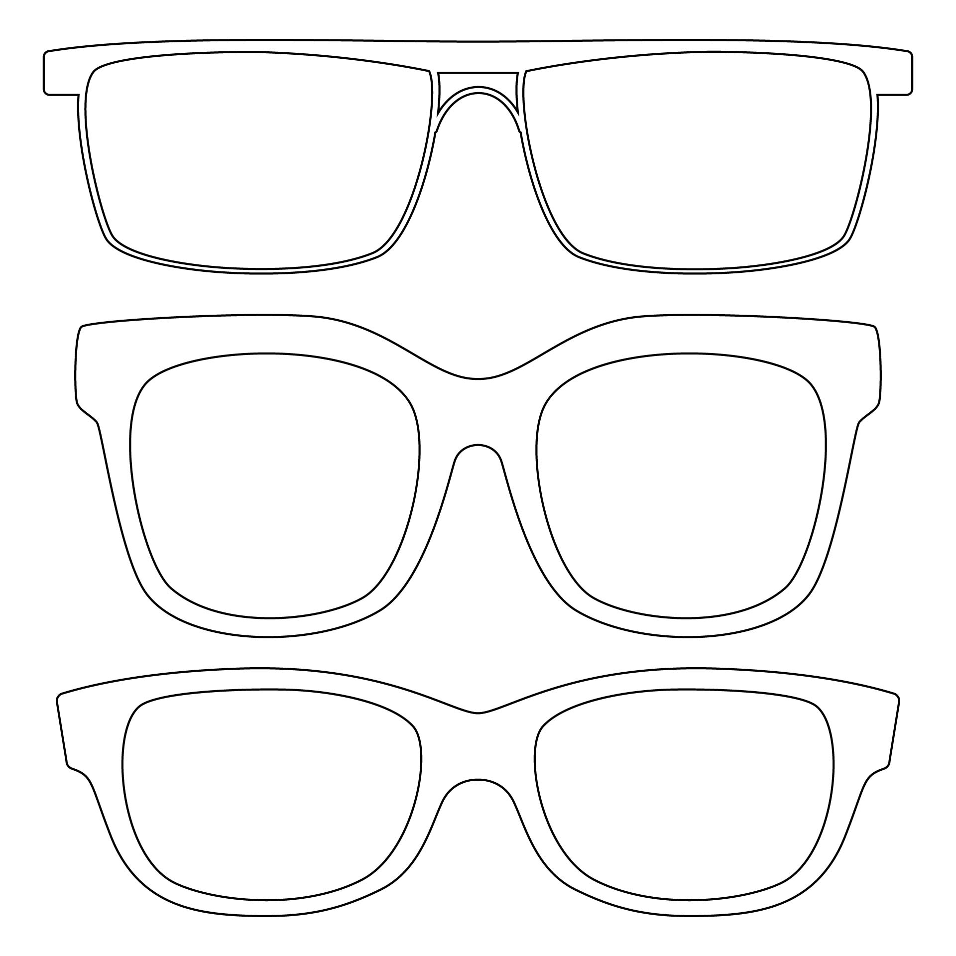 10 Best Sun Glasses Outline Printable Printablee