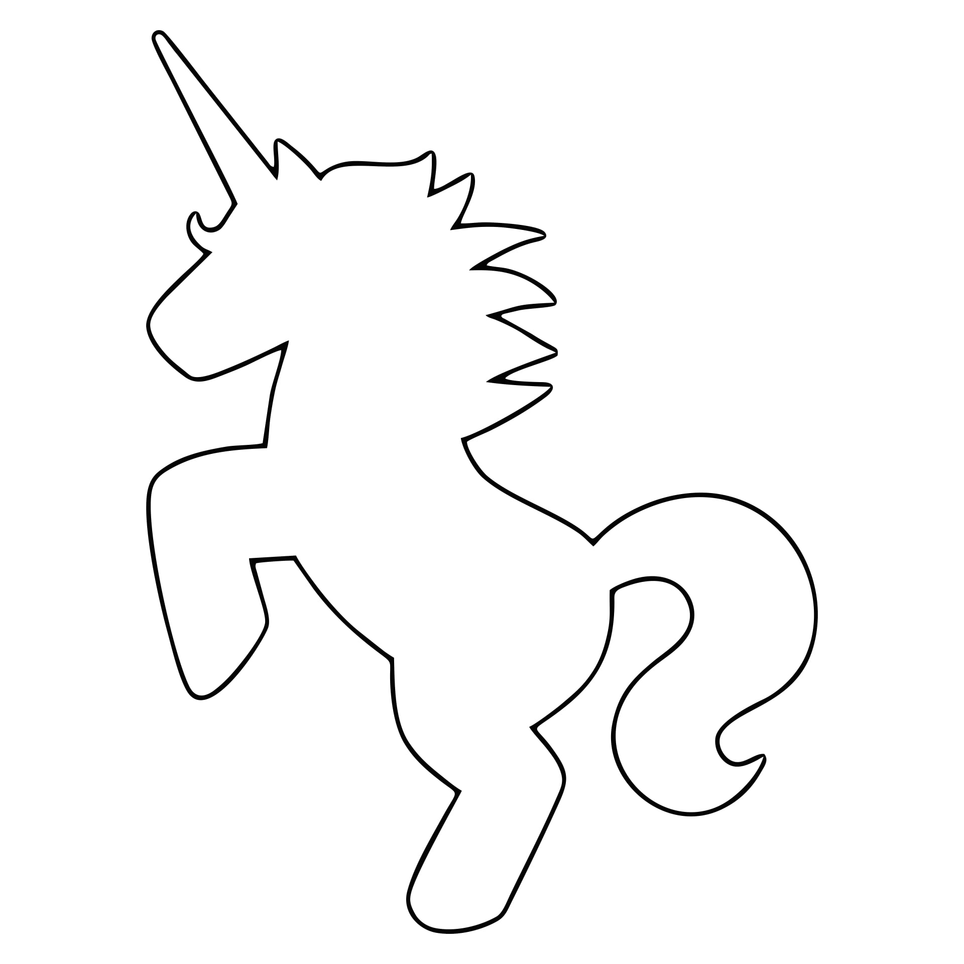 10 Best Unicorn Stencils Free Printable Printablee