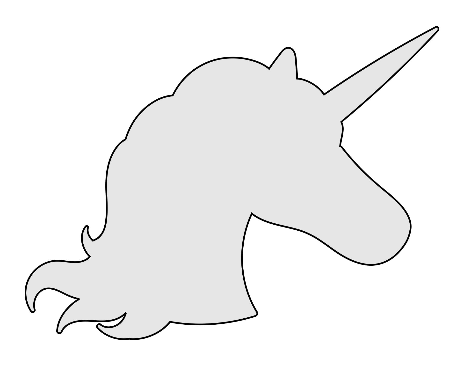 Printable Stencil Unicorn Template