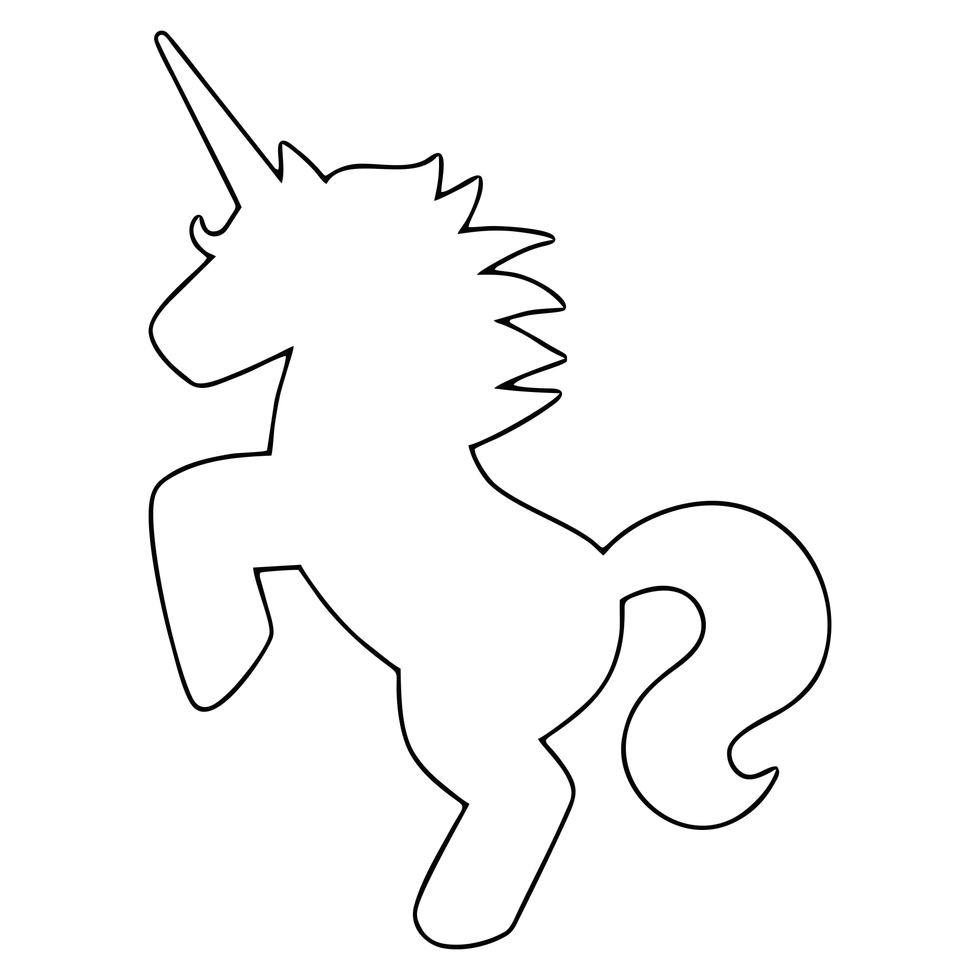 Free Printable Unicorn Template