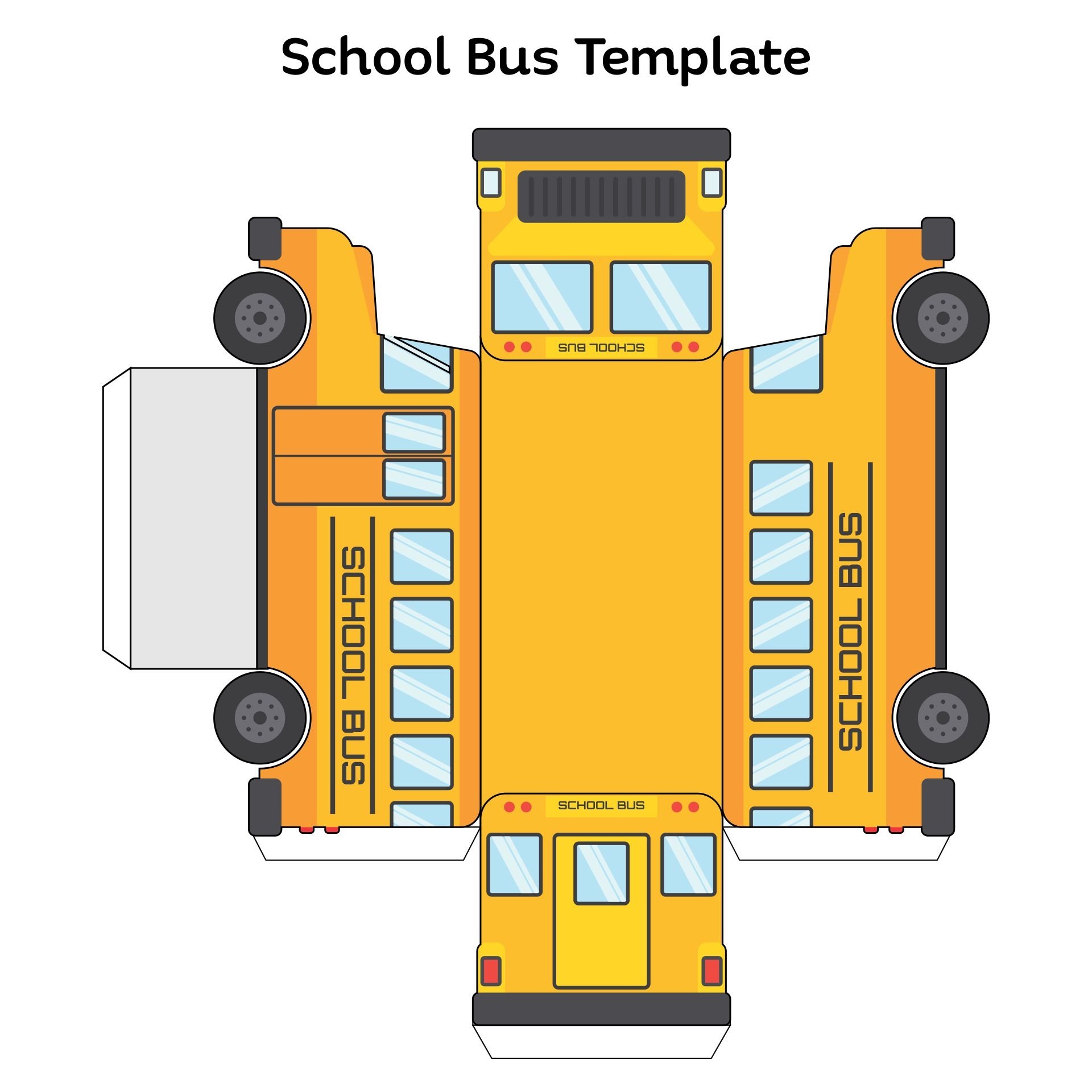 10 Best VW Bus Paper Template Printable Printablee