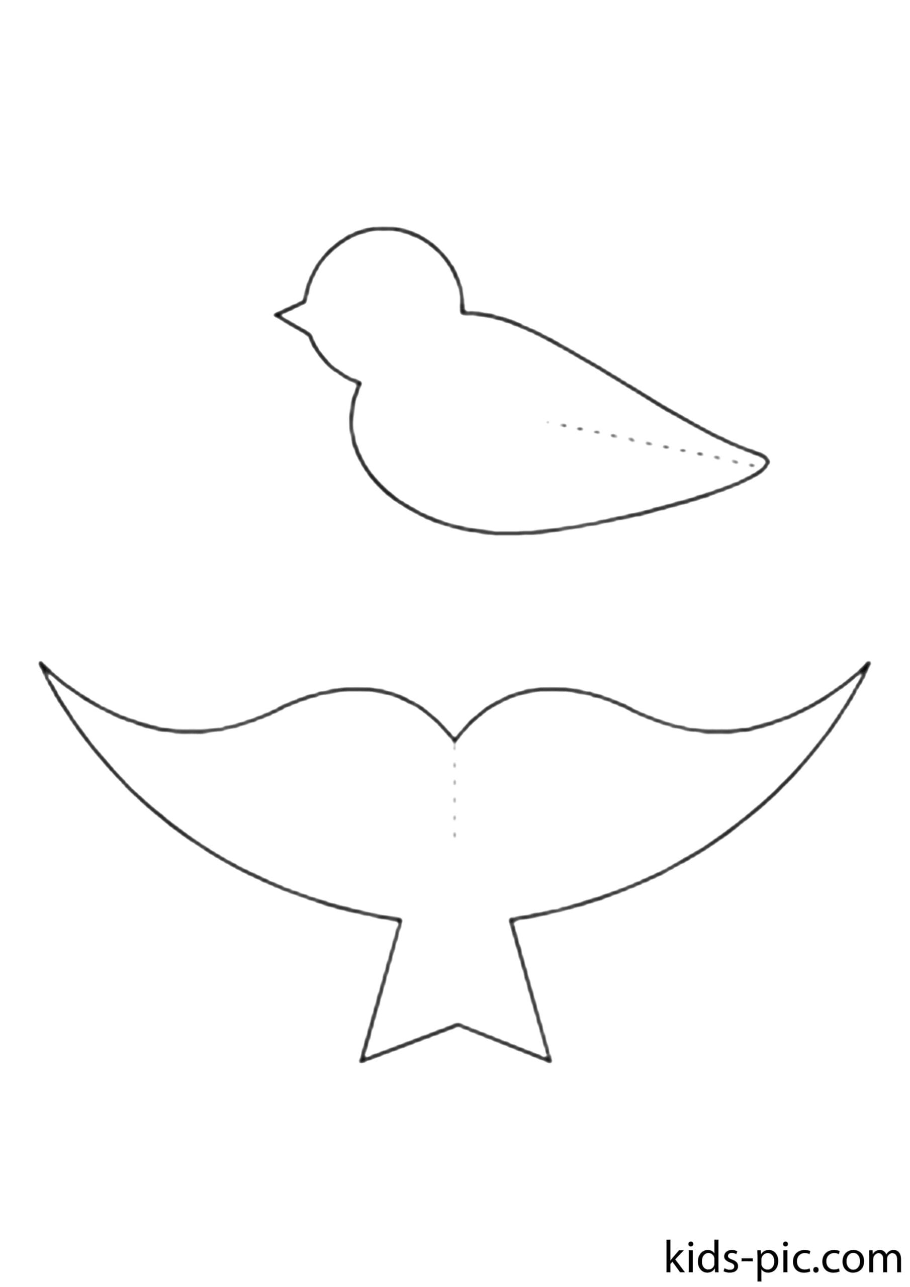 10 Free Paper Bird Cut Out Template Kids Pic