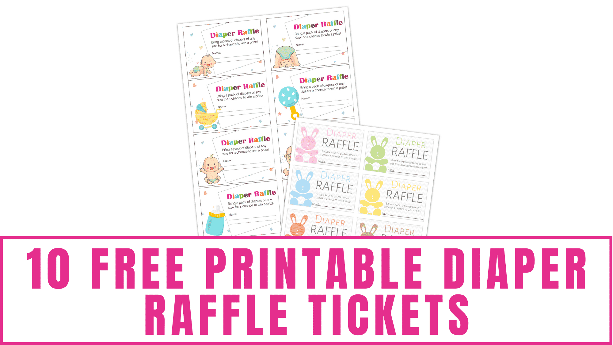 Free Printable Diaper Raffle Ticket Template Download