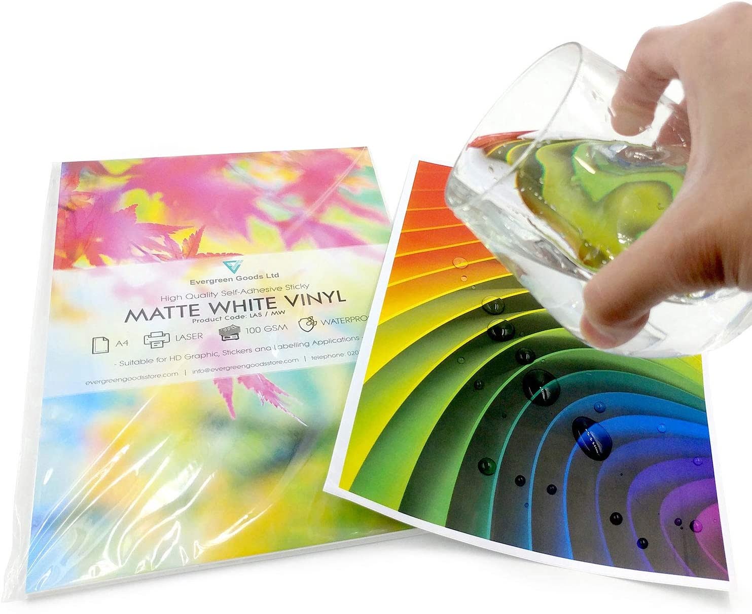 10 Sheets Laser Printable White Waterproof A4 PVC Vinyl Matt Self Adhesive Amazon de Home Kitchen