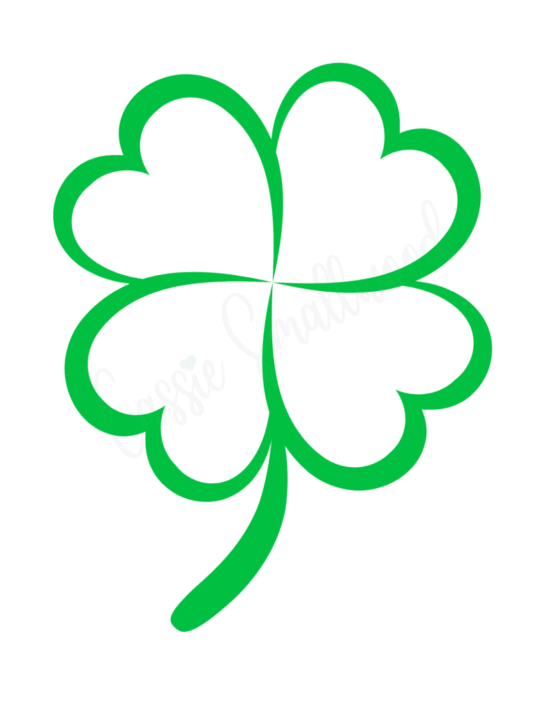 4 Leaf Clover Template Printable