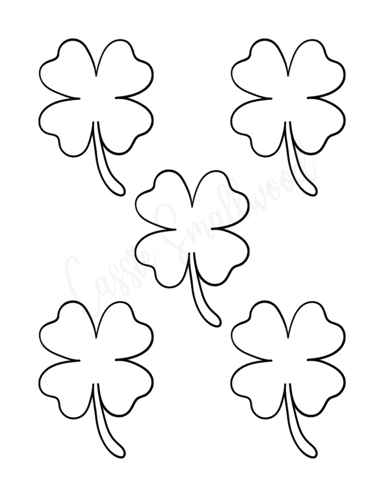 Printable Four Leaf Clover Template