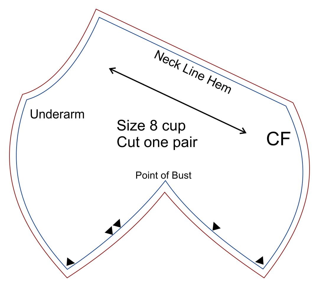 13 Best Bra Cup Pattern Printable Printablee