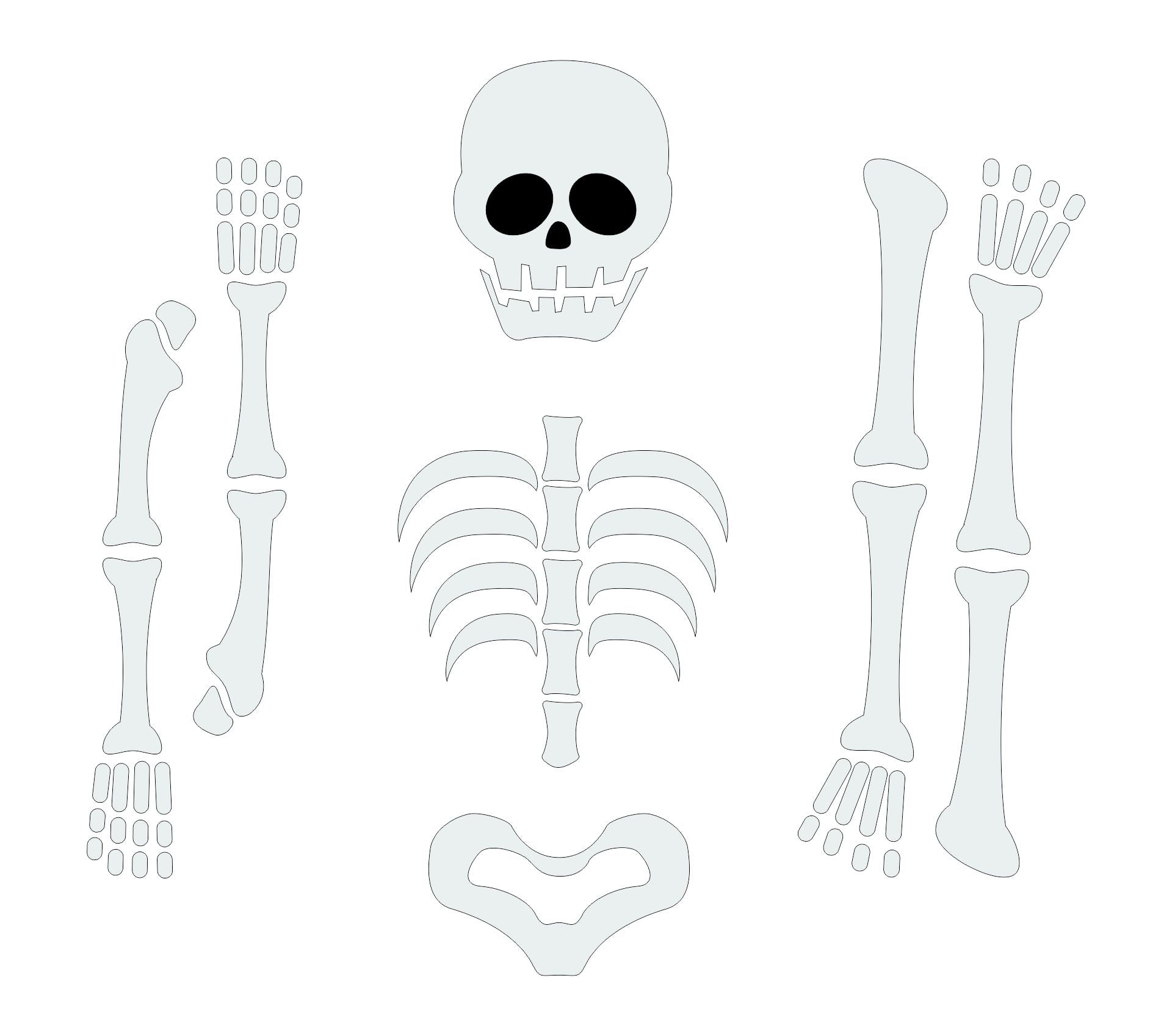 Printable Diy Skeleton Costume Template