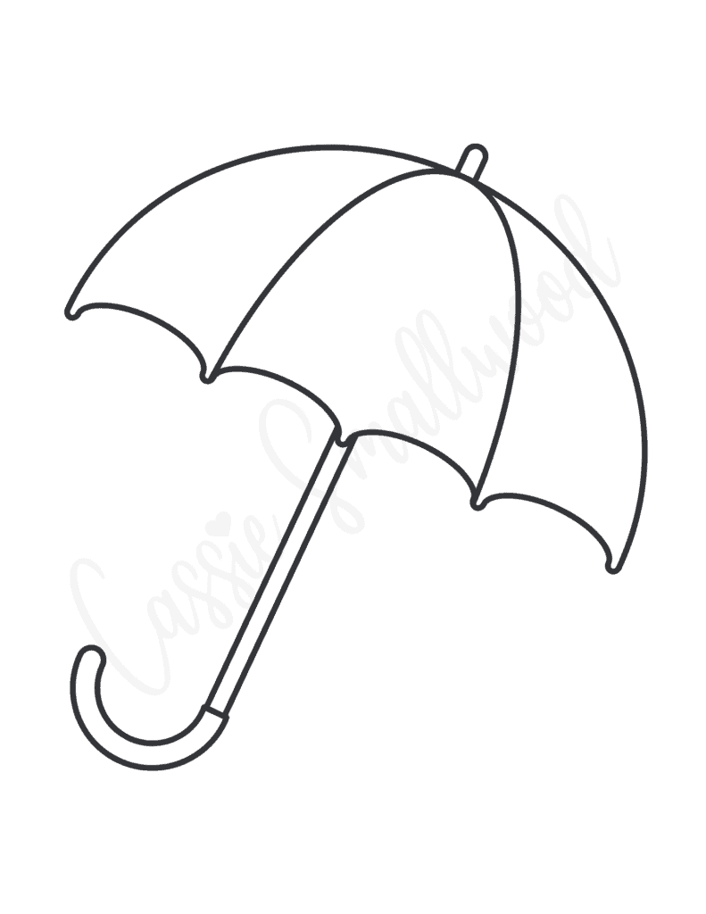 Cut Out Umbrella Template Printable