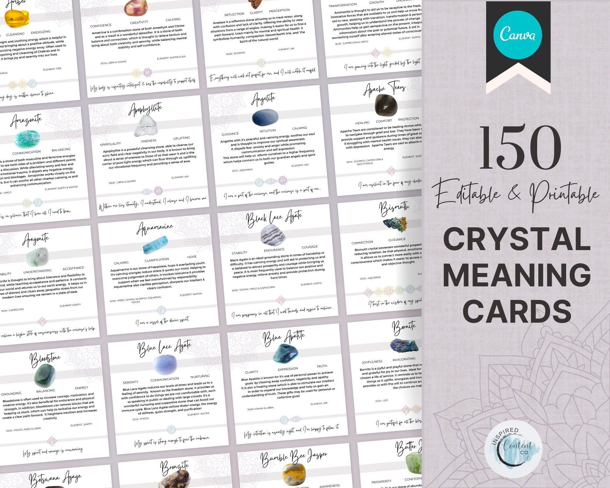 150 Printable Crystal Meaning Cards Instant Download Crystal Cards Editable Gemstone Cards Crystal Reference Card Deck Crystal Meanings In 2022 Deck Of Cards Crystal Meanings Cards
