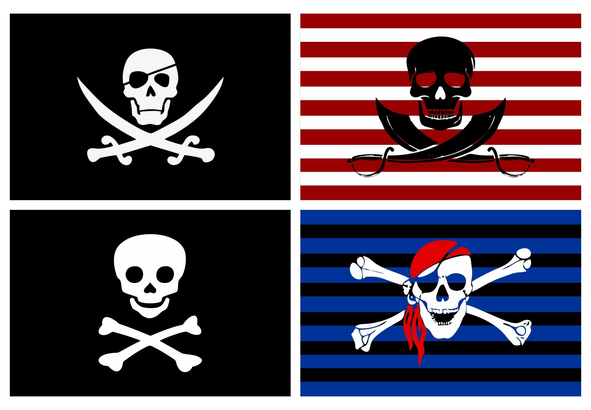 16 Best Printable Pirate Skull And Crossbones Printablee