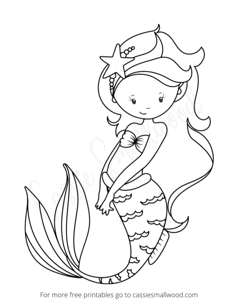 Free Printable Mermaid Template