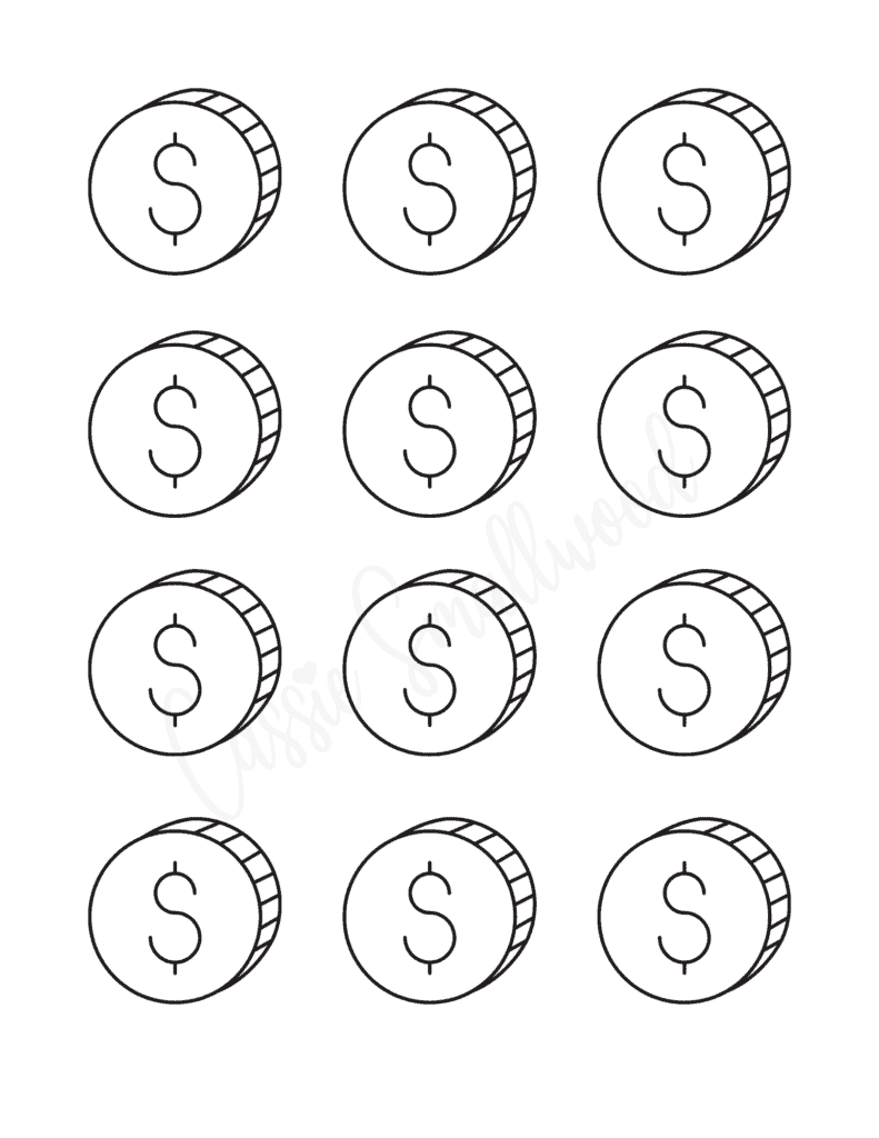 Printable Gold Coins Template