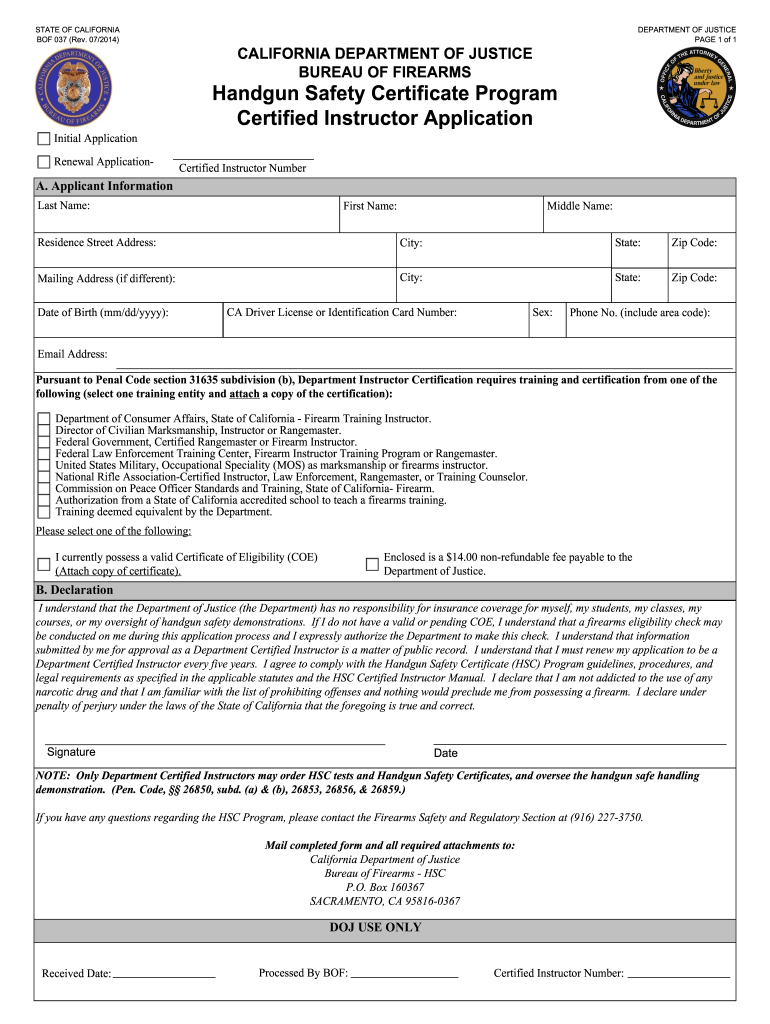 2014 2023 Form CA BOF 037 Fill Online Printable Fillable Blank PdfFiller