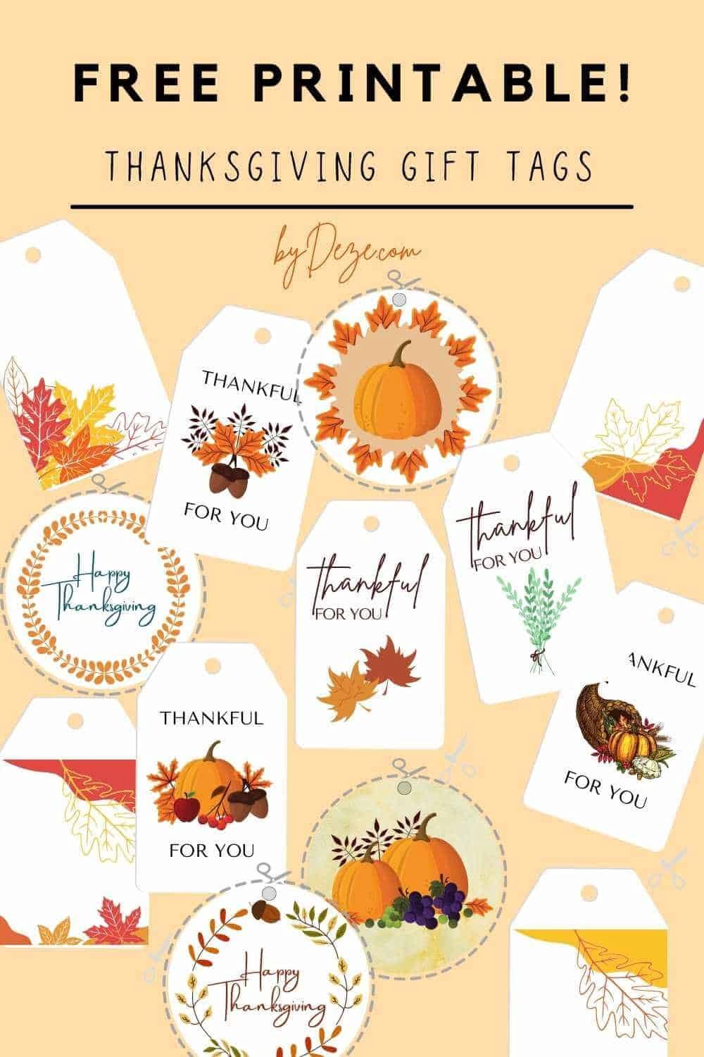 Free Printable Thanksgiving Tags