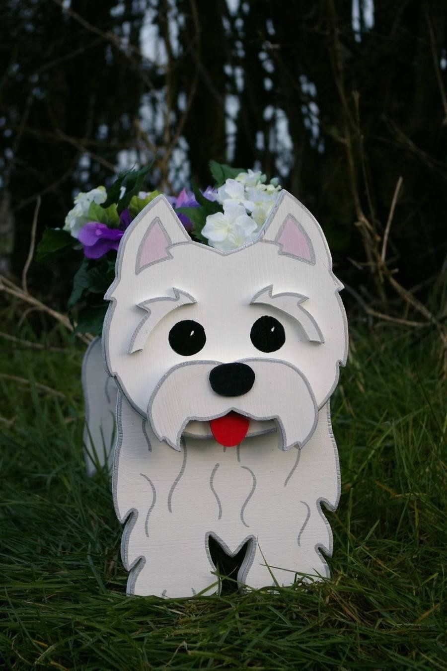 24 Outstandingly Cute DIY Canine Planters Diy Dog Stuff West Highland Terrier Westies