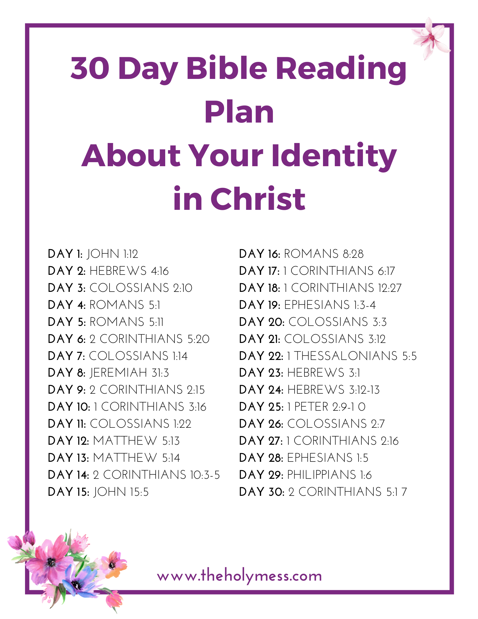 30 Identity In Christ Bible Verses Printable The Holy Mess