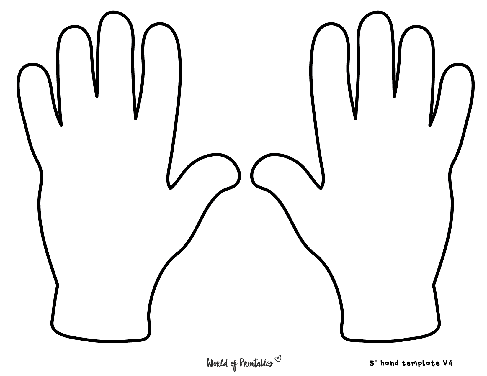 Cut Out Hand Template Printable