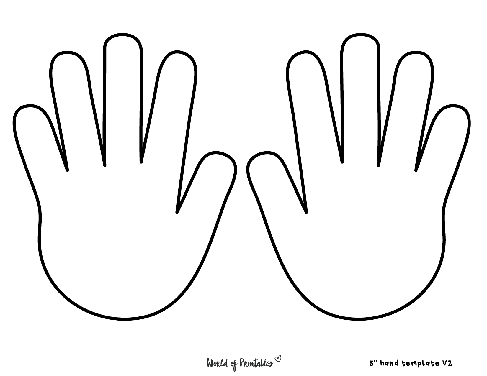 32 Hand Outline Printable Templates World Of Printables