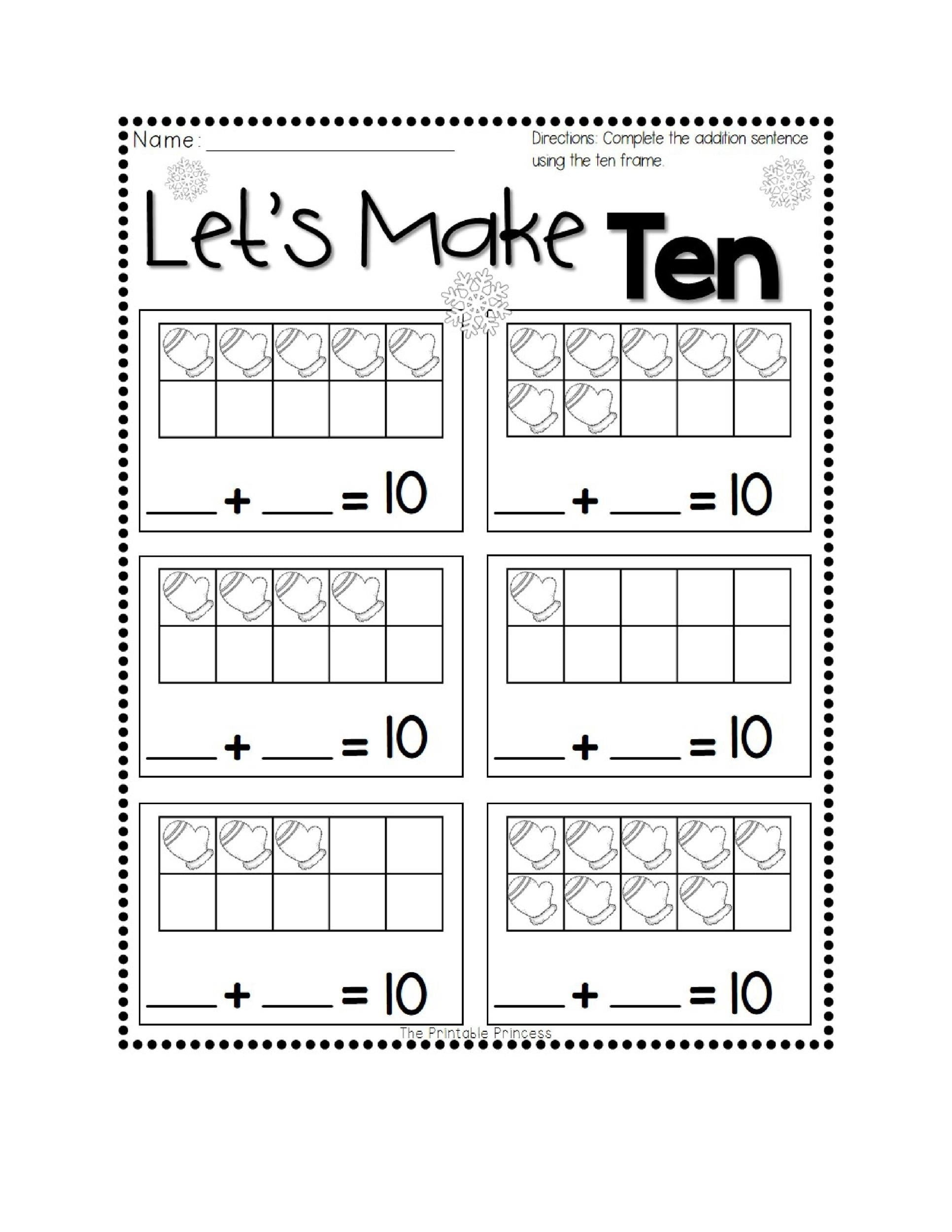 Ten Frame Printable Pdf