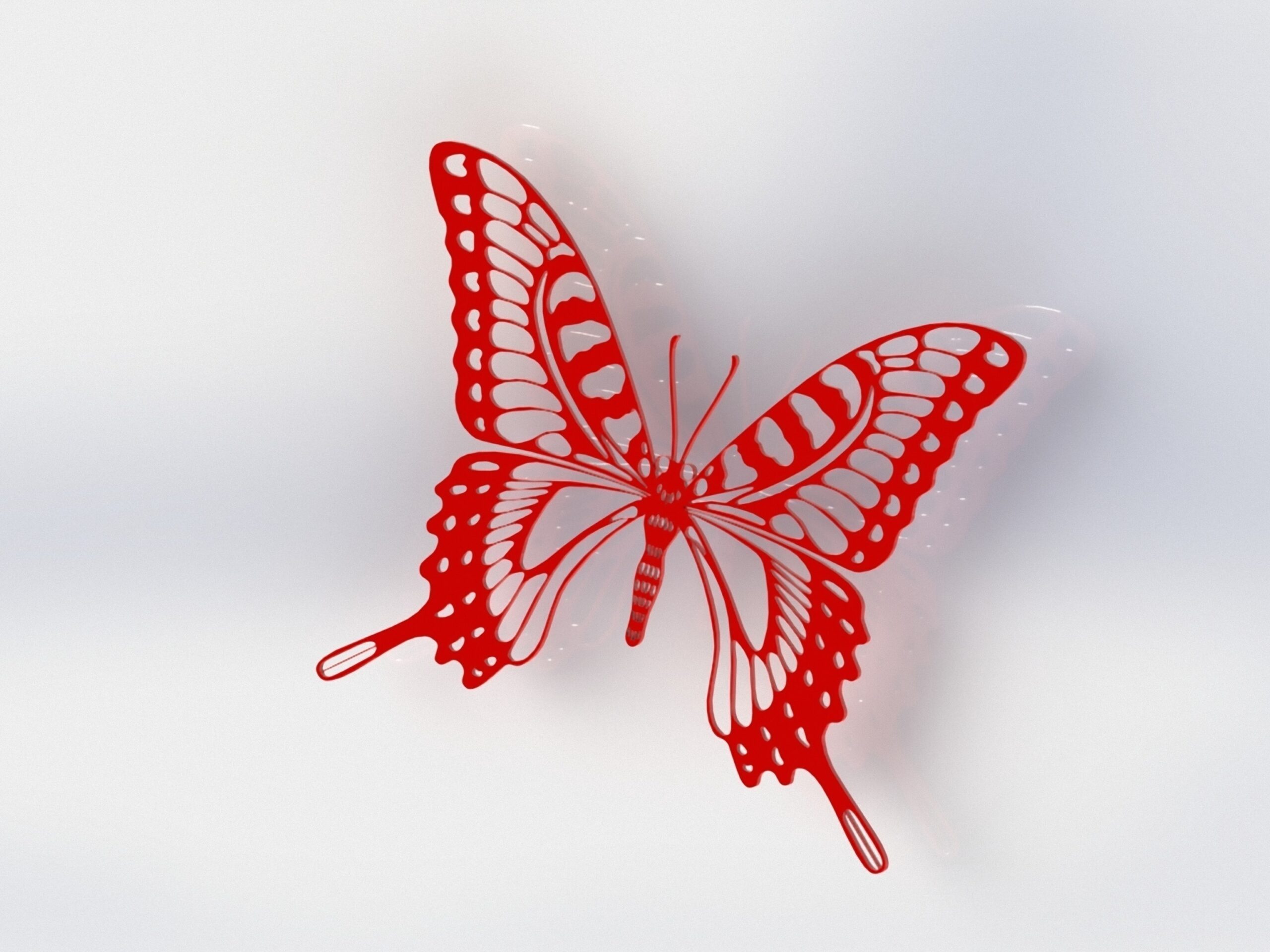 3D Printed Butterfly V1 Red By Khantiger100 Pinshape