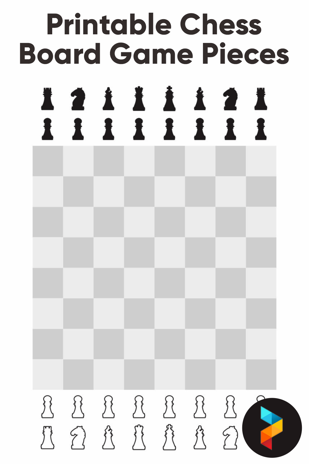 4 Best Printable Chess Board Game Pieces Printablee