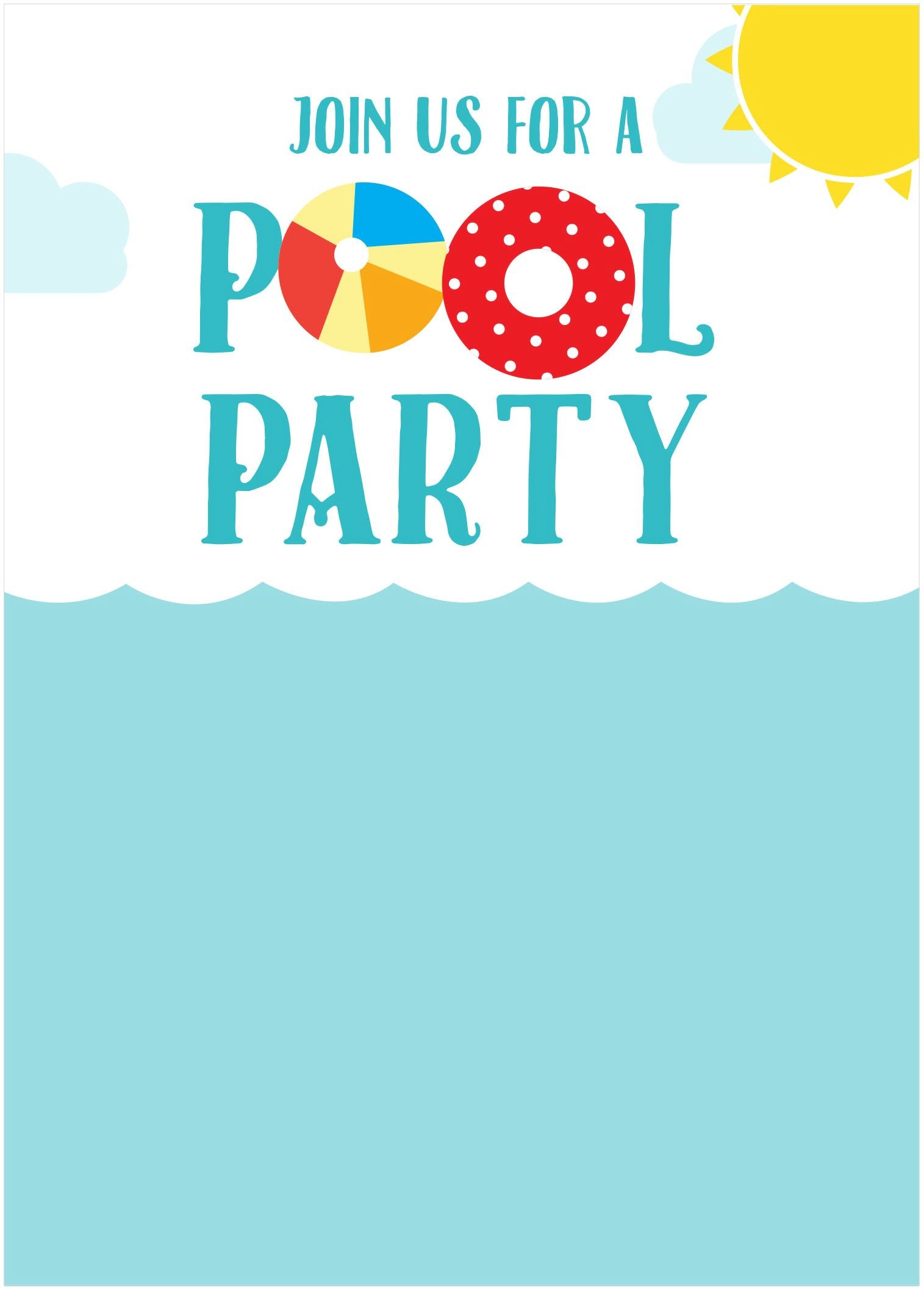 4 Free Printable Summer Party Invitations Pool Party Invitation Template Party Invite Template Pool Party Invitations