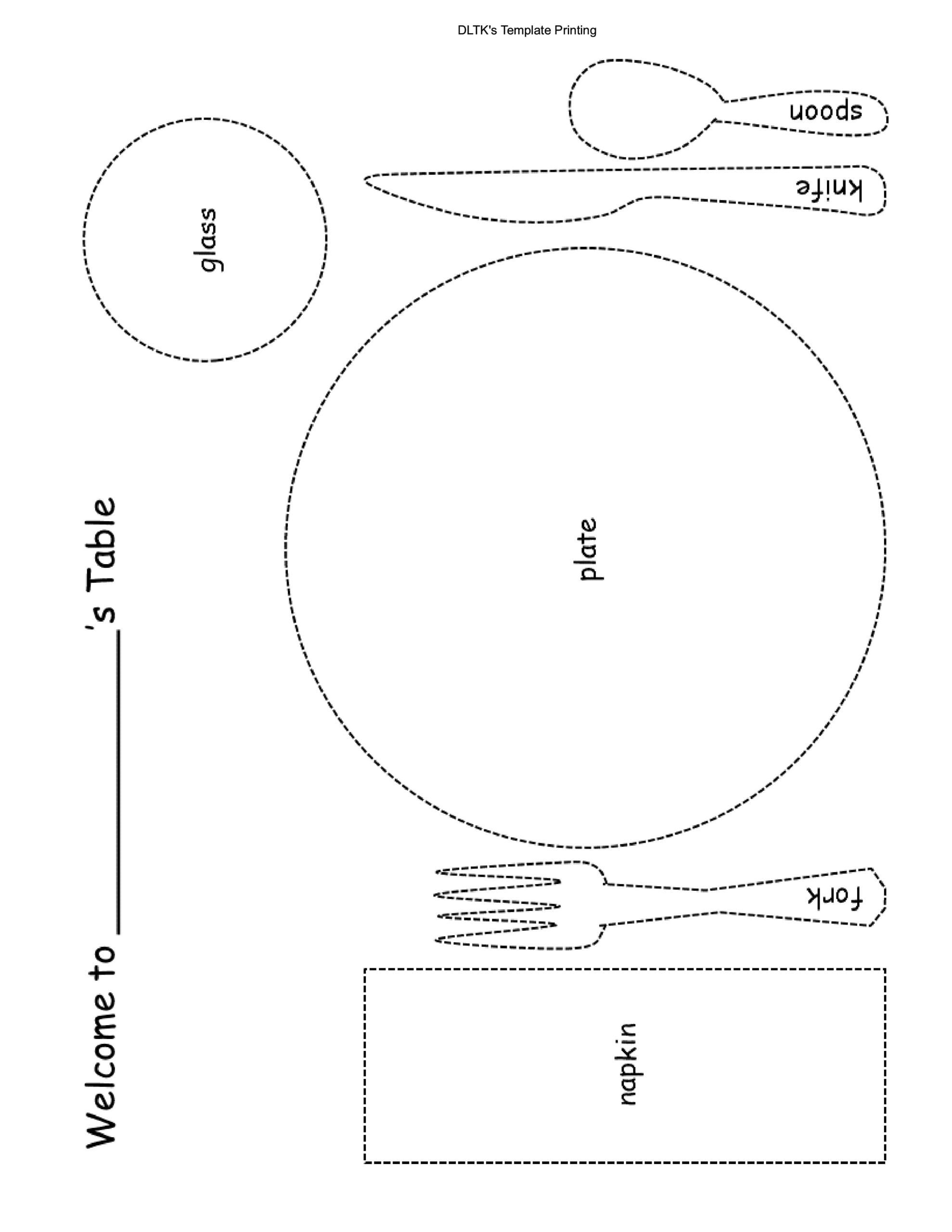 Free Printable Placemats Templates