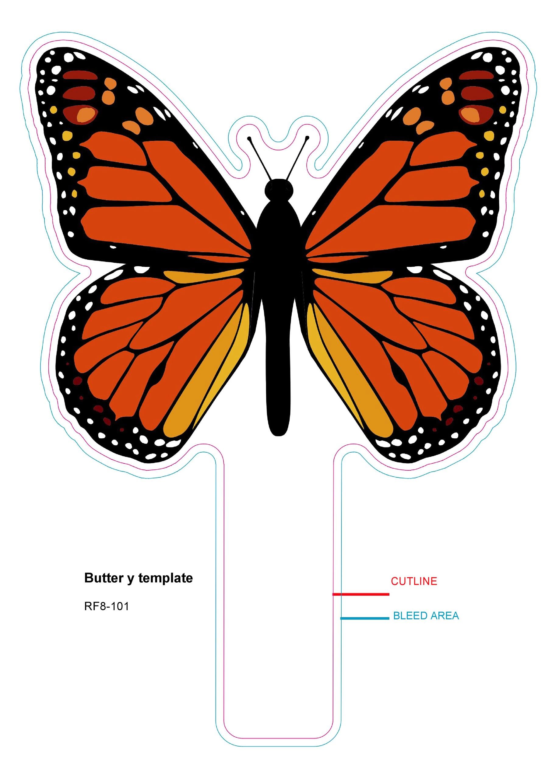 Printable Flying Butterfly Card Template