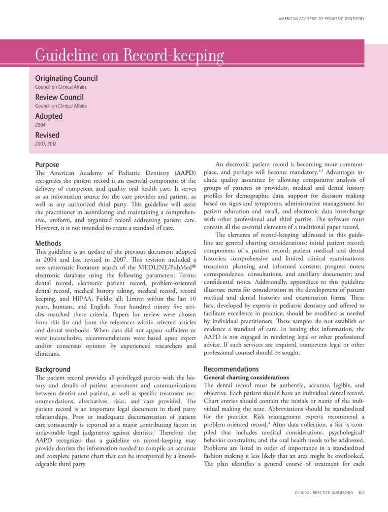 Printable Dental Clinical Notes Template - Free Printable