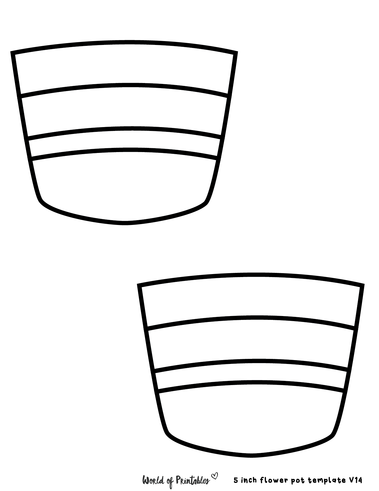 Printable Flower Pot Template