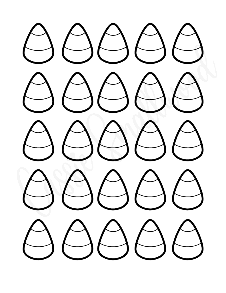 9 Cute Candy Corn Templates Black And White Color Cassie Smallwood