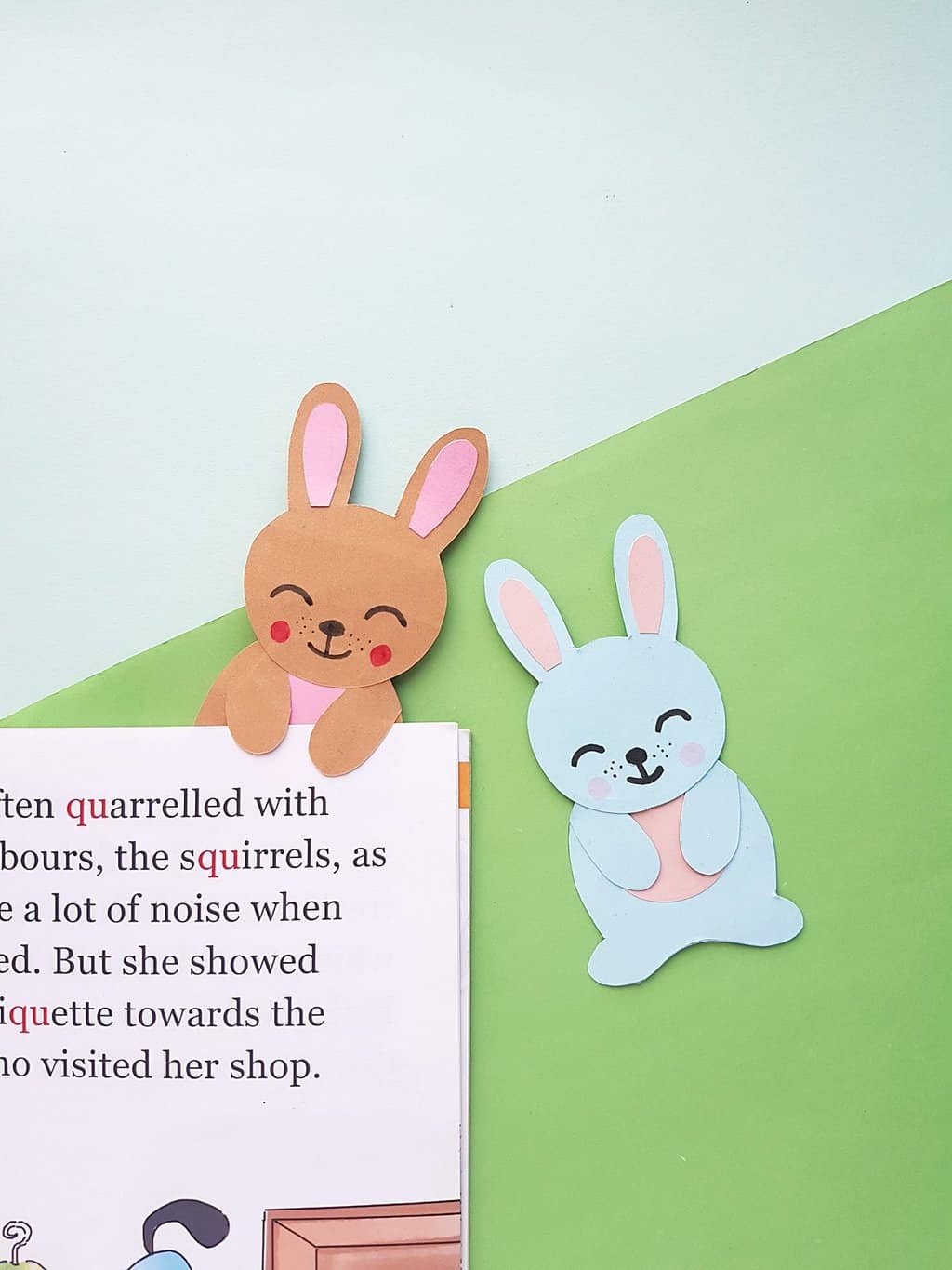 Printable Bunny Bookmark Template