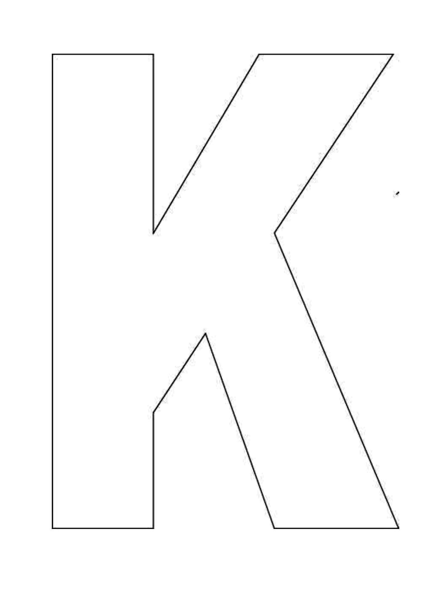 Alphabet letter k template for kids Printable Alphabet Letters Letter K Crafts Alphabet Letter Templates