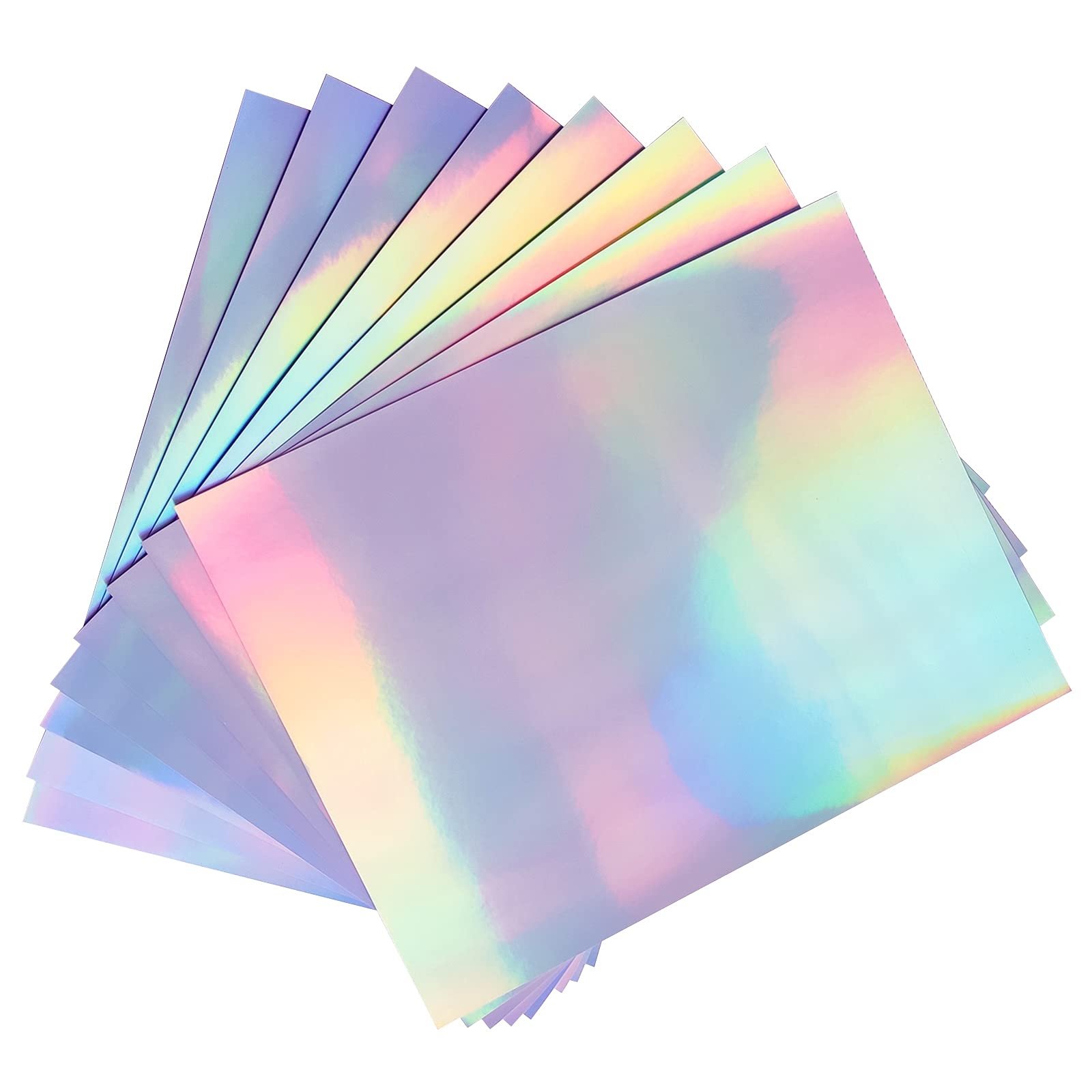 Amazon 50 Sheets Holographic Sticker Paper 8 5 X 11 Inches Vinyl Sticker Paper For Ink Jet Printer Laser Printer Printable Adhesive Waterproof Dries Quickly Sticker Printer Paper Office Products